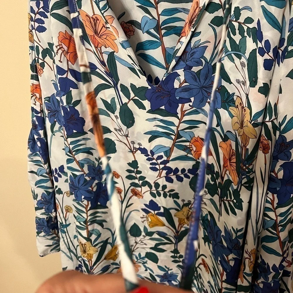 Parker Antastasia Silk Floral Cold Shoulder Mini Dress Sz XS